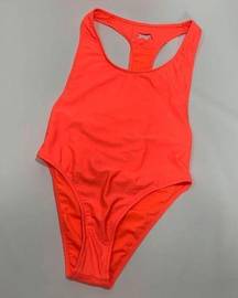 Fox Head Women's Scoop-Neck Racerback One Piece Swimsuit Orange Size Large