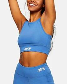 TOPSHOP ACTIVE BLUE SPORTS BRA US 8-10 Medium