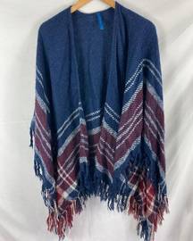 Falls Creek Plaid Fringe Sweater size S/M