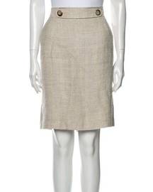 Milly wool blend neutral knee length skirt 10