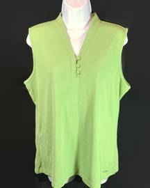 Golf Womens Green Sleeveless Golf Shirt Size XL Pre-Owned