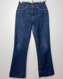 Y2K  Jeans Dark Wash Mid Rise Flare Leg Denim Jeans