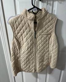 Van Huesen Cream Quilted Vest 