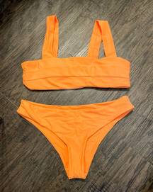 Zaful Bright Orange Bikini Set