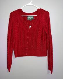 American Eagle Outfitters Cropped Red Sweater