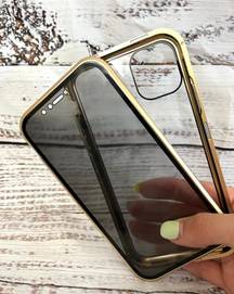 iPhone 11 Case Privacy Screen Protective Gold Clear Phone Case