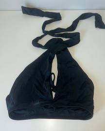 Aerie Black Halter Top Bikini Top