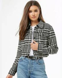 Houndstooth Cropped Jacket