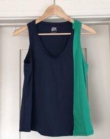 Joy Lab  workout exercise athletic tank top shirt navy green womens size small