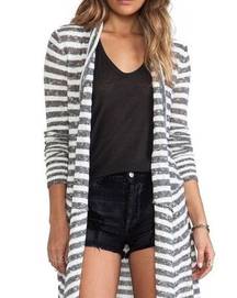 Free People  Forget Me Not Striped Duster Cardigan size small