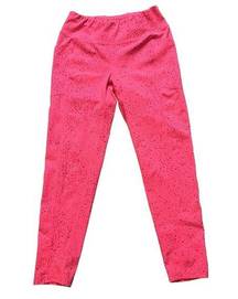 Oiselle Bright Pink Pocket Jogger Tights, Sz 6