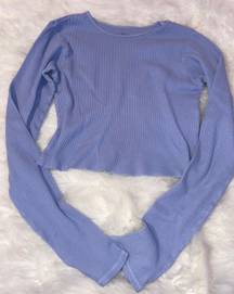 John Galt Light Blue Crop Top