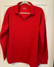 EXPRESS Ukrop's Women’s Threads Dri  Shirt Polo Style Red Shirt Size Large