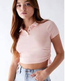 Pink Cinched Polo Shirt