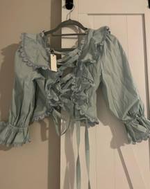 These Three Boutique Ruffled Shirt