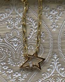 Gold Statement Star Necklace 