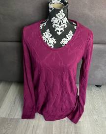 Fuchsia Long Sleeve Top Size Small