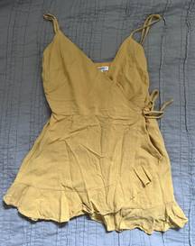 Tie Front Yellow Romper