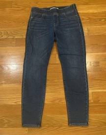 Old Navy Rockstar super skinny jeggings mid-rise built-it warm pull on jeans size 10.