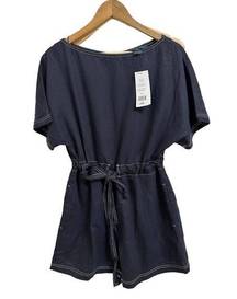 French Connection Carmen Caspia Romper Jumpsuit Playsuit Blue Size 4 NWT