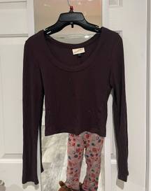 Target Brown Cropped Longsleeve