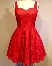 Lace Sweetheart Flare Dress