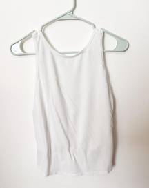 Lululemon white open back tank top