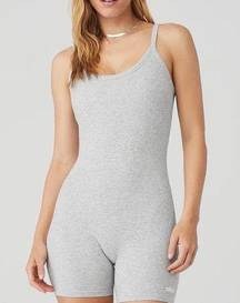 Gray Seamless Ribbed Mellow Onesie