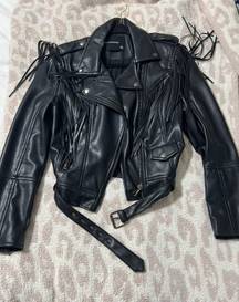 Leather Fringe Jacket