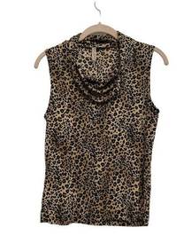 Susan Lawrence leopard cowl neck tank PL