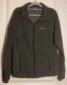 Columbia  Womens Size XL Dark Gray Long Sleeve Full Zip Fleece Jacket