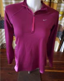 Nike  dry fit size large athletic pull over high neck line change zipper