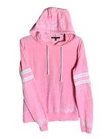 Pink & White Acid Wash Hoodie Wm M