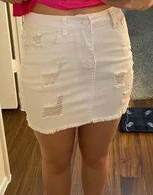 White Mini Skirt