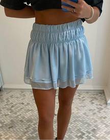 layered mini skirt