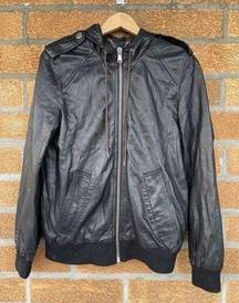 Marc Jacob's supple leather hooded jacket large