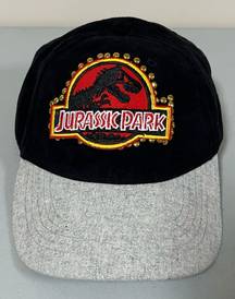 Handmade Black Gray ‘Jurassic Park’ Movie Patch Studded Baseball Cap Trucker Hat 🦖