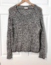 Aritzia  Black and White Marled Knit Sweater