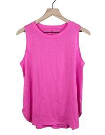 Tek Gear Workout Gear Women's Easy High-Low Tank Top Barbie Pink Size Large