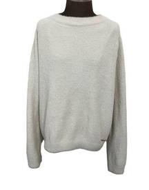 Sweaty Betty Islington Crewneck Pullover Sweater Fuzzy Creamy White Size Small