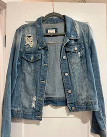 Light Wash Distressed Denim Jacket