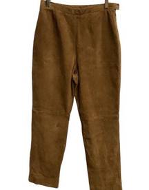 Y2K Jones New York Leather suede lined pants size 6 petite