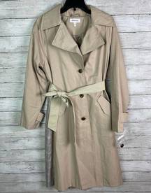 Nordstrom Plaid Panel Back Trench Coat New