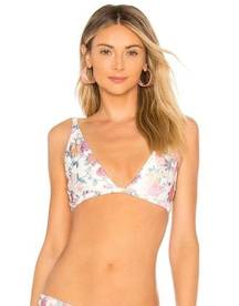 Tularosa Brogan Pastel Floral Bikini Top Small NWT