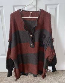 cute oversized Free People sweater! Shorter in the front and long in the back!