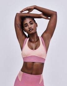 For Love & Lemons Pink Double Layer Bralette Sports Bra - Small