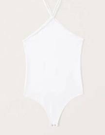 Abercrombie & Fitch  seamless white halter neck bodysuit, XL NWT