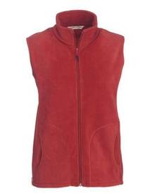 Woolrich  Dark Bright Red Fleece Cozy Warm Sleeveless Vest