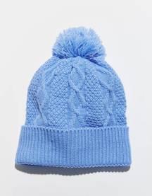 Urban Outfitters Demi Cable Knit Pom Beanie NWT - Blue