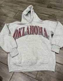 Vintage Oklahoma Sooners Puff Print Hoodie Size Small